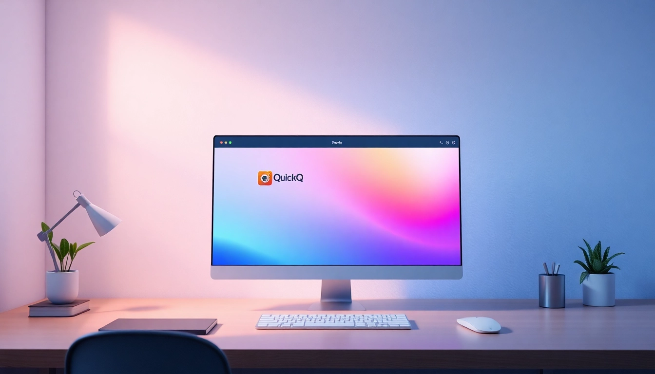 Download quickq电脑版下载 on a modern desktop with a clear screen and vibrant colors.
